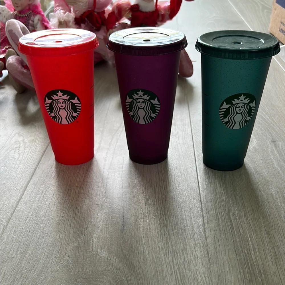 Starbucks sparkly reusable cold cups